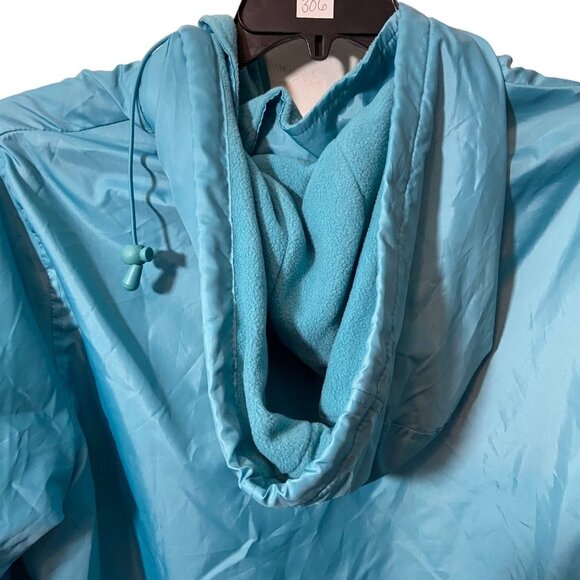 NEW TOTE Women Jacket Full Zip Rain Windbreaker Removable Hood Size Large Pocket - Picture 12 of 15